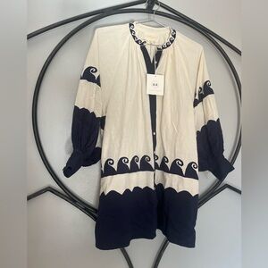 Tuckernuck Carolina K Midnight Waves Augustina Dress - Blue - XS